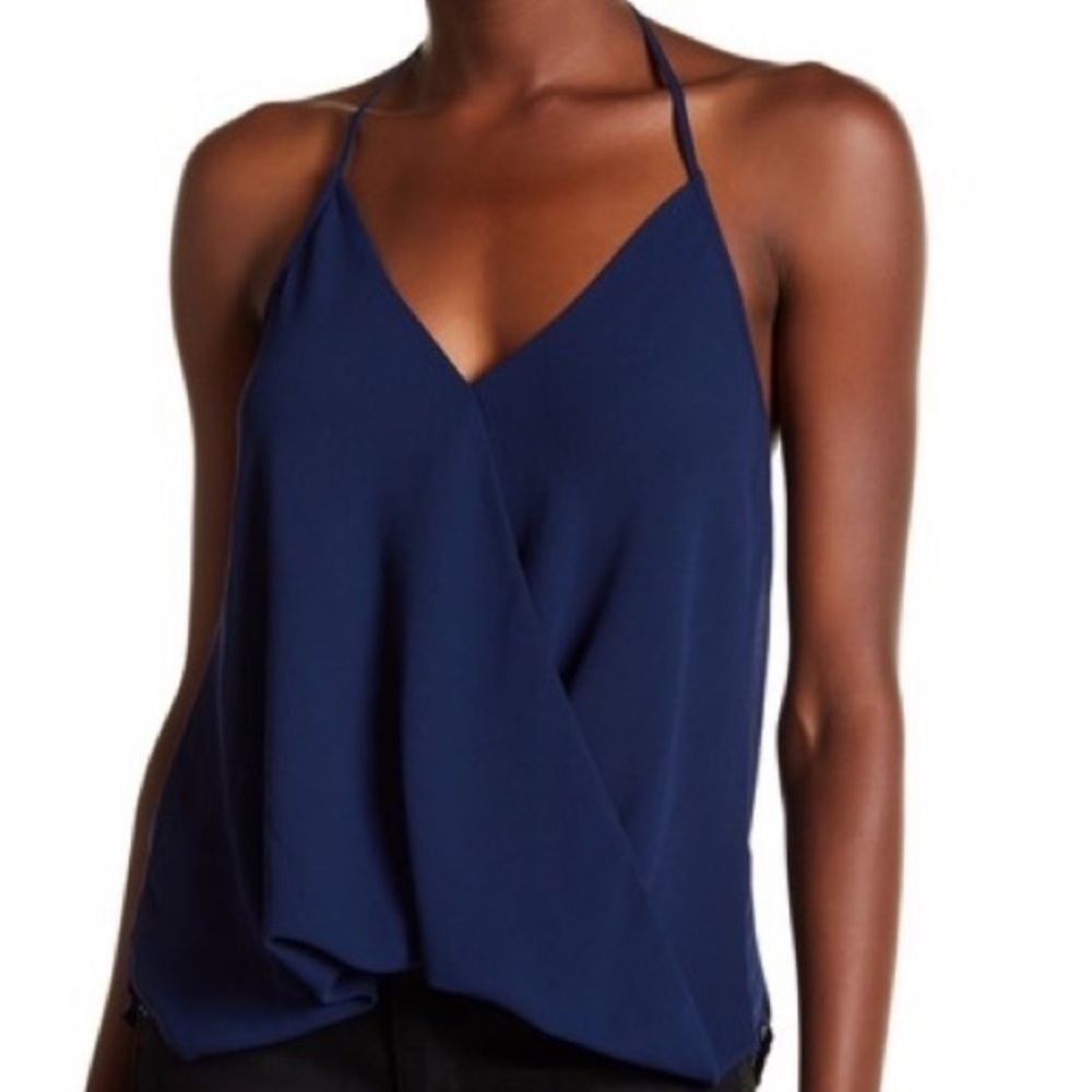 Naked Zebra blue halter top